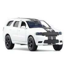 다이캐스트 진열장 1:32 Scale JACKIEKIM 다이 캐스트 장난감 모델 Dodge Durango SRT SUV 자동차 사운드, 01 WHITE