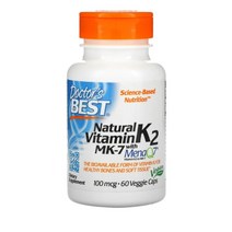 닥터스베스트 천연 비타민 K2 MK-7 MenaQ7 함유 100 mcg 60 식물성 캡슐, 60정, 1개