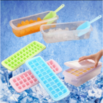 1 pcs diy 아이스크림 플라스틱 금형 식품 상자 얼음 격자 얼음 트레이 얼음 삽 제빙기 금형 뚜껑 크리 에이 티브 주방 액세서리, 협동사, 초록, 1 PC