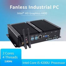 [해외] 팬리스 산업용 미니 PC I5 72U I3 55U I3 71U 미니 컴퓨터 2 RS232 COM VGA HD, 8GB RAM 64GB SSD i3 7100U