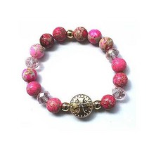 X26 핑크 임페리얼 여성 향기 원석 팔찌 아로마팔찌 향기팔찌 원석팔