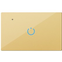 IOT스위치 스마트 무선 전등스위치 가정IOT 와이파이 미국 유리 터치 패널 앱 41, 금, 중립선이 필요하다, 4인조