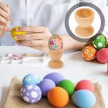 달걀삶기 전기찜기 달걀찜기 계란 홀더 나무 컵 부활절 컵 스탠드 홀더 트레이 나무 계란 디스플레이 아침, 01 As Shown