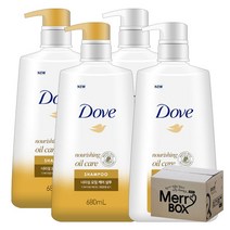 도브 너리싱 오일 케어 샴푸x2+컨디셔너x2, 1세트