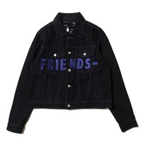 오토바이 자켓 라이딩 자켓 바람막이Vlone-새로운 패션 루즈핏 V 자수 데님 재킷 남녀 공용 블랙 긴 소매, 02 2