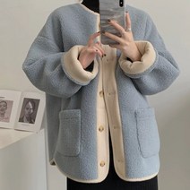 돌체비타샵 양털 골덴 배색 포인트 자켓