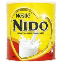 Nestle Nido Full Cream Milk Powder 네슬레 니도 풀 크림 밀크 파우더 분말 탈지 분유 2.5kg, 1개, 2500g