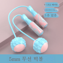 DFMEI 노 줄넘기 더블베어링 웨이트 줄넘기 겸용 연지방 실내 스포츠 피트니스 무음대구형무선 줄넘기, DFMEI 블루. 마사지해 큰 구기 종목 TPR핏