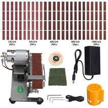 벨트 샌딩기 밸트 샌더 다기능 그라인더 그라인딩 샌딩 연마 연삭 기계 도구 100pcs 전기 커터 가장자리 숫돌 목공, 협력사, 100pc 벨트가있는 set2