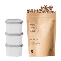 생활백서 국산 천연 제올라이트 탈취제 1kg+ 용기3개, 천연 다공석 제올라이트 1kg+용기3개