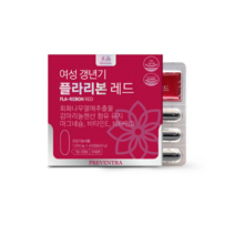 프리벤트라 여성갱년기 플라리본 레드 1000mg x 60캡슐 / 회화나무열매추출물 달맞이꽃종자유 보라지유 마그네슘, 5개