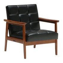 Karimoku 가리모쿠 W36120BWK 60 K Chair Standard Black Sofa 1인 2인, 2인용 + 합성피혁 : 블랙