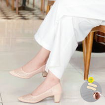 발이 전혀 안아픈 구두 GCOROI 메르에덴 5.5cm 사각코 펌프스 구두 꼬로이