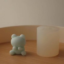 비누만들기 DIY 고양이 실리콘 퐁당 금형 부활절 아로마 테라피 석고 비누 토끼, [02] bear S