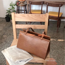 여자 파이톤 빈티지 가죽 브라운 블랙 빅 숄더백