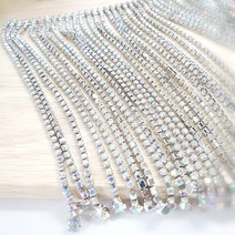 모양체인 모음 1, B-43 크리스탈AB(45cm), 백금도금