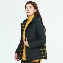여성 리버서블(양면]) 체크 후리스 뽀글이 패딩 숏 캠핑 점퍼