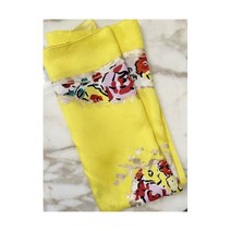 tory burch 옐로우 플로럴 실크 스카프 20x20”