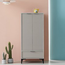 하이앤드리 에이브 600 수납장 멀티 정리장 높은 거실 틈새 다용도 양문 베란다 현관 사무실, 그레이