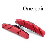 자전거용품 부품 1/2 쌍 내구성 자전거 침묵하는 브레이크 패드 V 홀더 신발 블록 고무 오래가는 성능 좋은, [02] Red-1, 02 Red-1