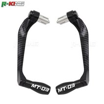 야마하 mt-03 mt03 mt 03 오토바이 범용 78quot 22mm 핸들 바 그립 가드 브레이크 클러치 레버 핸들 바 가드 프로텍터, 비블랙