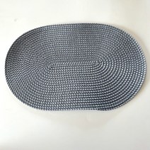 아스테이지 테이블매트 실리콘식탁매트키친크로스패키지: 4 pp 단열 미끄럼 방지 플레이스 매트 식탁 그릇, 02 6PCS_01 타원형, 15 O