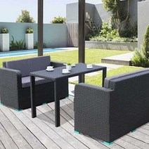 카페 테라스 쇼파 리조트 아울렛 플라스틱테이블 세트, 콤비네이션볼드더블+더블+장탁+3m로마우산