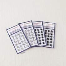 인형옷 스냅단추 4종 5mm 7mm 육일돌 똑딱이 인형옷부자재, 7mm 니켈