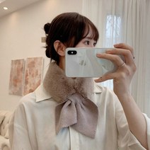가을 겨울 귀여운 야생 패션 벨벳 렉스 토끼 모피 스카프 여성용 학생 두꺼운 따뜻한