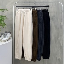 [신상무배]융털 기모 안감 허리 밴딩 골지 배기 팬츠