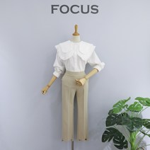 포커스 밑단 언발 허리밴딩 슬랙스 팬츠(FM2C7PT02395)