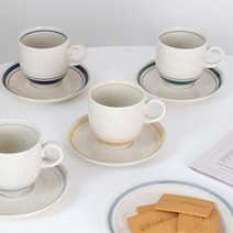 카네수즈 빈티지 노블 찻잔 커피잔 소서받침대 세트 265cc (4color), 1세트, 옐로우