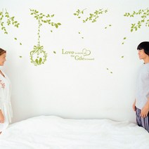 큐데코 셀프인테리어 포인트스티커, 내츄럴가든-3 - 올리브