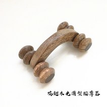 전신 마사지기 안마기 진동 침대 전동 등 목 승모근 어깨 마사지 의자형 문 로버 치킨 윙 우드 롤러 우드 휠 롤러 4 륜 다리, 부드러운 4발 + 천 가방 + 경혈 지도