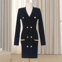 마녀의 게임 22회 옷 패션 장서희 설유경 블랙 골드 버튼 원피스