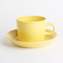 빈티지 아라비아핀란드 TEEMA 띠마 옐로우 커피잔 세트 150ml, [빈티지] 아라비아핀란드 TEEMA 띠마 옐로우 커피잔