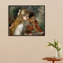 [더벨라] 르누아르 - 책을 읽는 소녀들 The Reading 모던프레임 캔버스액자