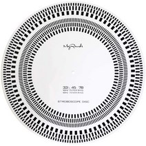 일본직발송 1. MAYRECORDS 레코드 플레이어 아크릴 교정 스트로보 스코프 디스크 턴테이블 레코드 LP 카트, One Size, One Color