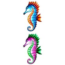 홈 주방 정원 파티오 장식에 대 한 2pcs 해마 벽 아트 장식, 설명한대로, 금속