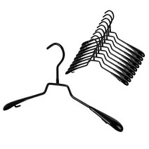 어깨 뿔 방지 42cm 특대형 논슬립 옷걸이, 블랙 10P