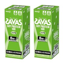 Meiji Savas Soy Protein 100 Cocoa 메이지 자바스 소이 프로틴 콩 단백질 파우더 코코아맛 10.5gx6입 2개