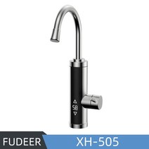 Fudeer-전기 온수기 220V 주방 수도꼭지 탱크 없는 순간 난방 물 탭 흐르는 온수 믹서 디지털 디스플레이 가이저, 03. XH-505, 01. EU