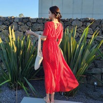 러빙하트 쉬폰 롱원피스 비치웨어 비치원피스