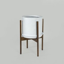 고강도 frp 대형 원형 화분, frp 원형 화분 중형-우드스탠드-기본받침포함