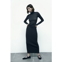 국내정품 ZARA 자라 롱 펜슬 스커트 - 먹색