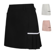 [골프공장] 여성골프웨어 백 플리츠 라인 기능성 스판 주름 골프스커트 큐롯 골프치마