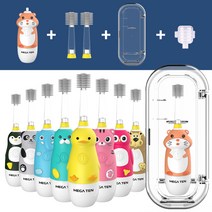 메가텐 전동칫솔 풀세트(바디+칫솔모 2p+헤드캡+케이스), 햄스터, 미디움(48개월 이상)