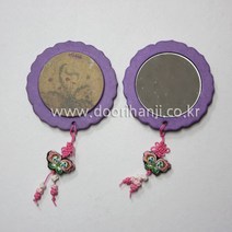 한지 손거울만들기 DIY 한지공예 만들기세트 두리한지공방, 민화부용손거울(4)_보라