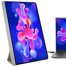 AYY 노트북용 휴대용 모니터 16.1 인치 1080P FHD IPS FreeSync 울트라 슬림 여행용 두 번째 모니터(Kickstand 포함) 듀얼 Type-C 미니 HDMI 듀얼 스피커 노트북 PC Mac Surface Xbox PS4 스위치 폰 -15132, 15.8인치