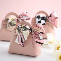 [M/L사이즈] 베이비샤워 결혼식 돌잔치 백일 어린이집 유치원 생일 단체 선물 사탕 쿠키 초콜릿 답례품 포장 박스 상자 미니 가방 가죽 구디백_쯔야코드, L사이즈-핑크
